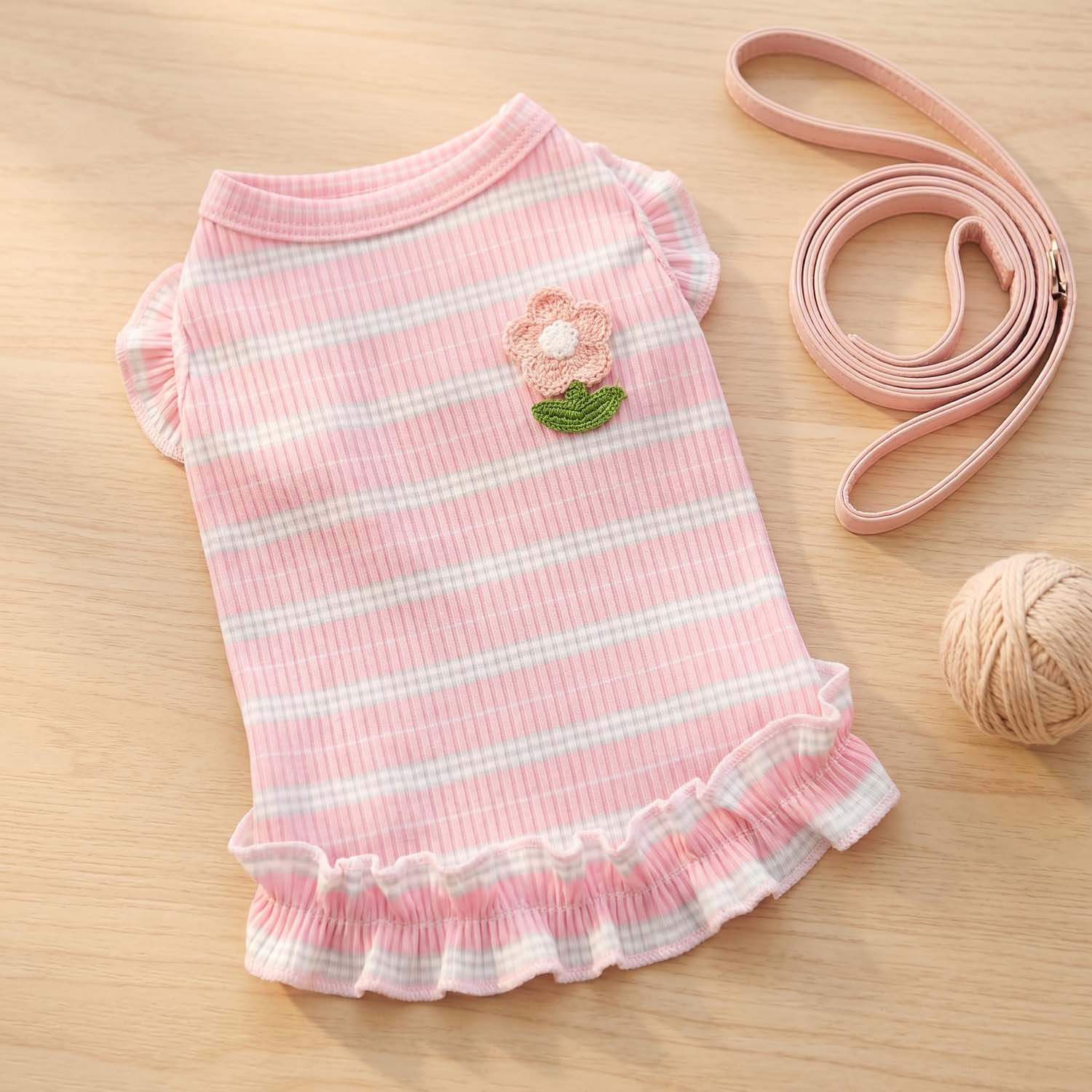 1PC Cute Ruffled Striped Summe - Tank Top Ribbed review and price