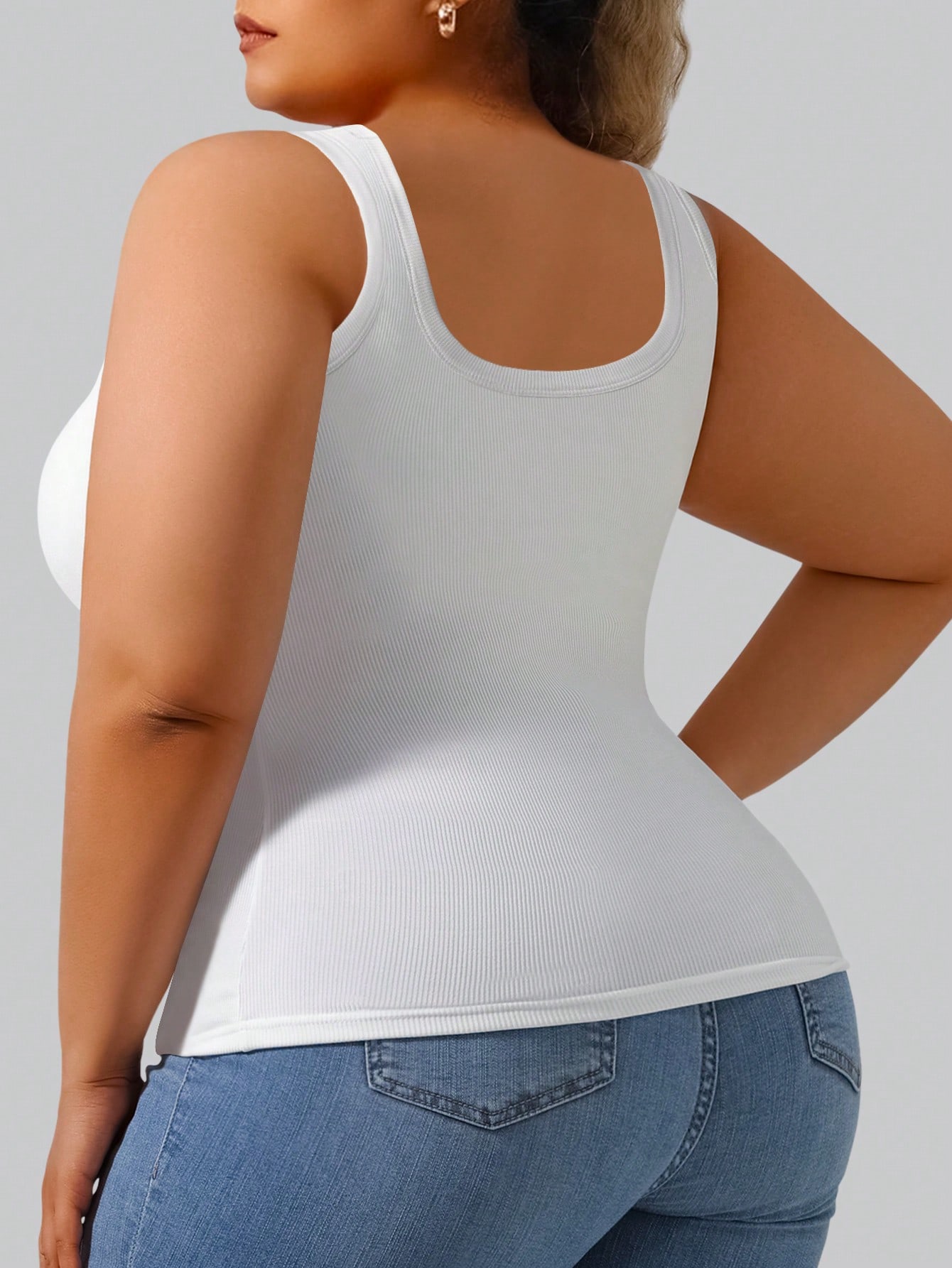 Plus Size Women's Solid Ribbed - Tank Top Ribbed review and price
