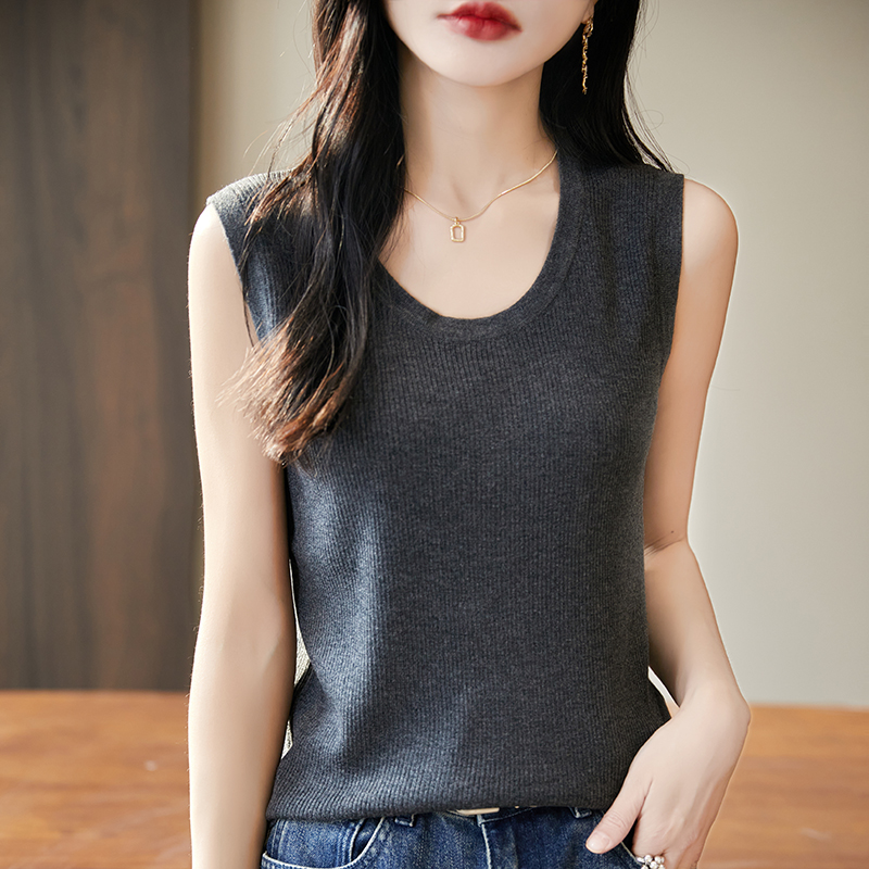 WinvyNee Women Deep Crew Neck  - Tank Top Ribbed review and price