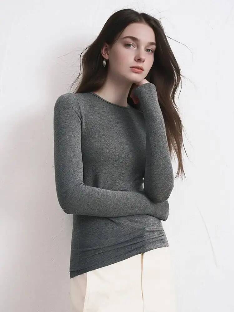Women Cashmere Blend Long Slee - Base Layer Top review and price
